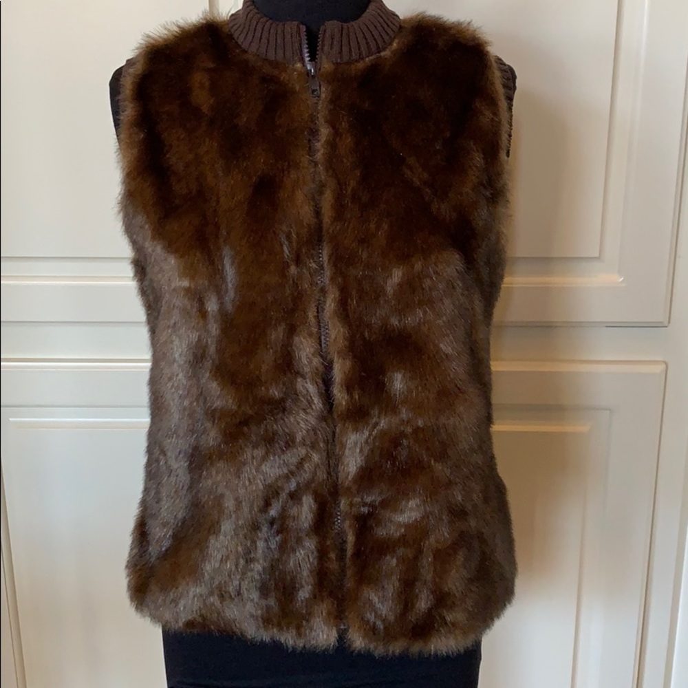 Faux Mink Vest by Parkhurst Canada